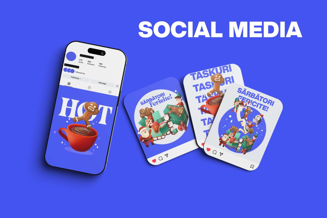 Imagine cu strategie de social media pentru sărbători și Craciun.